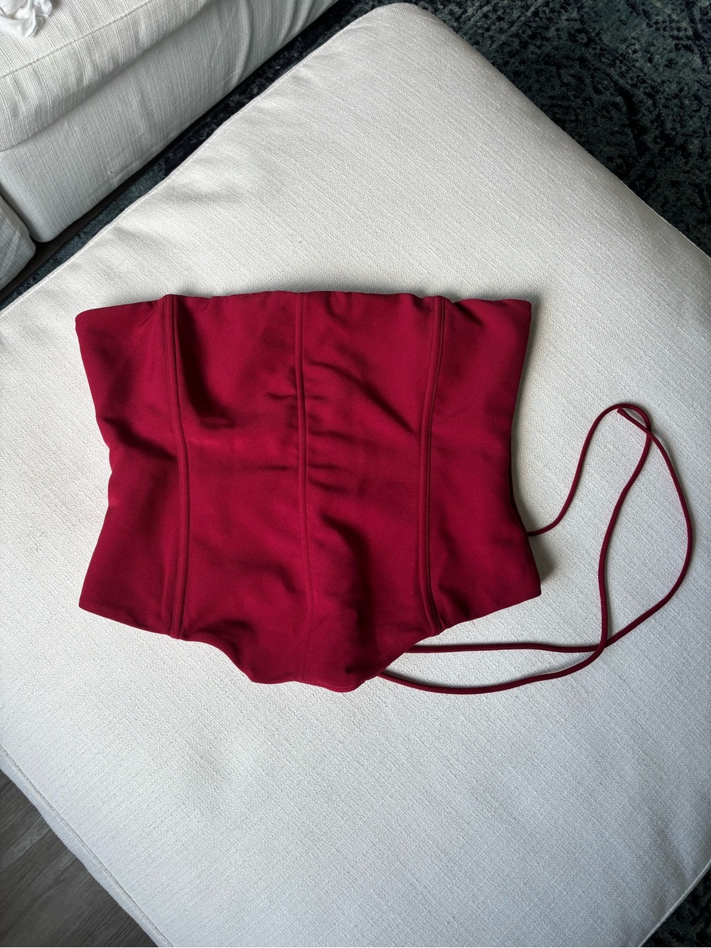White Fox red corset